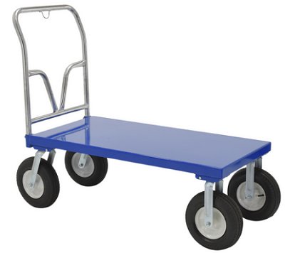 Vestil Steel Pneumatic Tire Platform Cart 24x96  1500 lb Capacity - PNU-2496